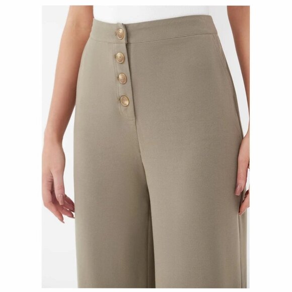 4th + Reckless Nile Button Detail Wide Leg Trouser - Picture 4 of 7